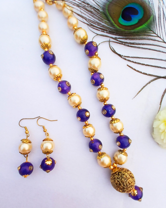 WhiteBlue Festive Mala