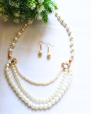 Three layer Glass Beads Necklace