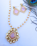 Pink Kundan Necklace