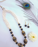 Black Rajwadi Bead Necklace