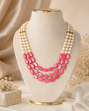 Pink Pearl Layered Necklace