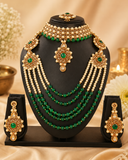 Green Pearl Royal Necklace Set