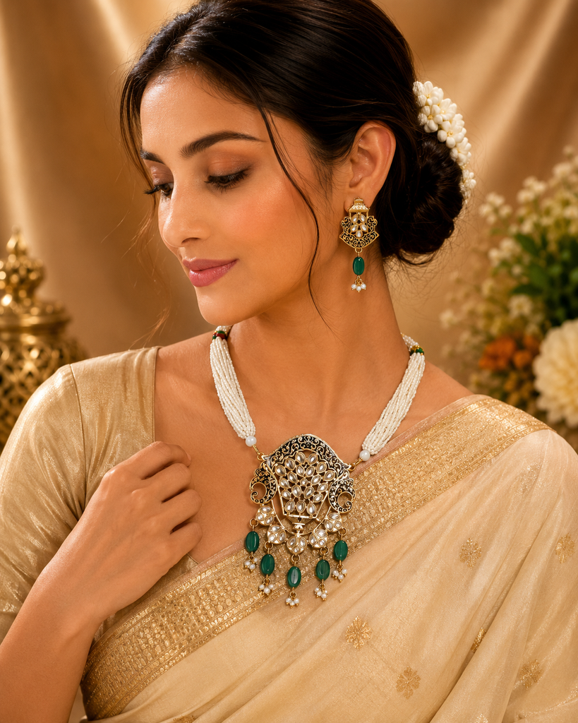 Emerald Green Pearl Set