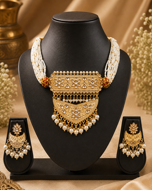 Golden Pearl Royal Kundan Set