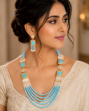 Sky Blue Pearl Layered Set