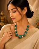 Green Designer Bead Necklace