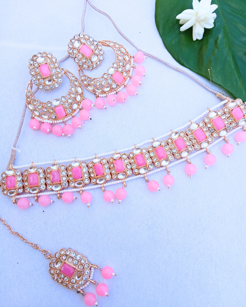 Pink Choker Necklace