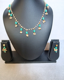 Light blue Jhumki Necklace