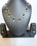 Green Jhumki Necklace