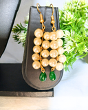 White Beads Earing