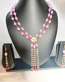 Purple Glass Beads Necklace