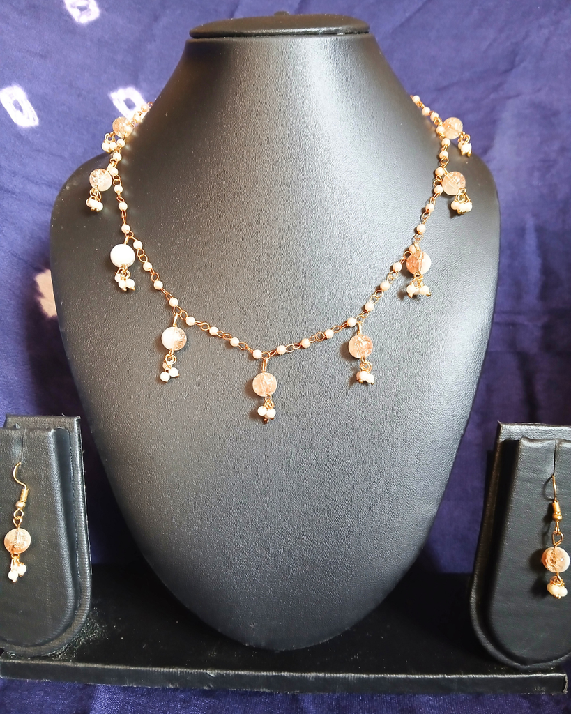 Grey Jhumki Necklace